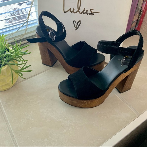Lolita leather black suede platform heel - Picture 4 of 5